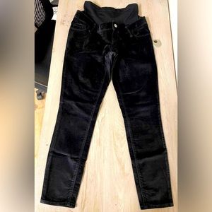 Maternity Velour Pants Skinny Full Panel